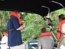 Bryan and I took a boat ride at the Eco-lodge to monkey island.