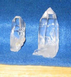 Crystal clear points I dug near Hot Springs, Arkansas