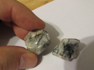 Quartz with tourmaline veins