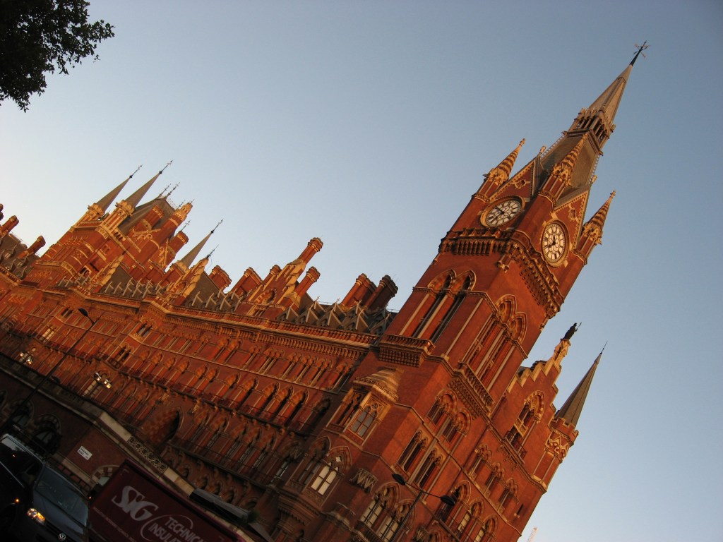Exterior St Pancras international train station 