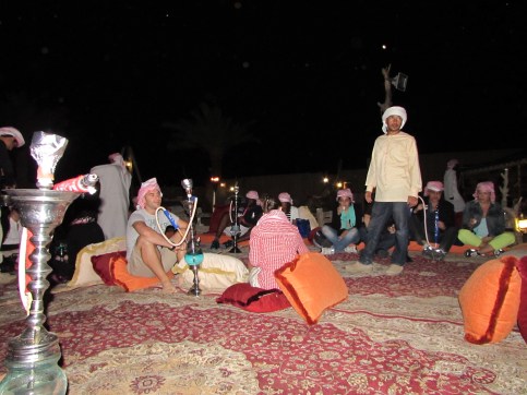 after dinner hookah smoking - apple and grape flavored tobacco