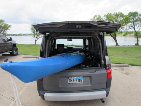 Kayak in truck